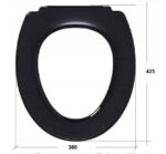 DESKA WC CZARNA WOLNOOPADAJĄCA DUROPLASTOWA DO CERAMIKI KOŁO LAVITA ROCA CERSANIT MITO