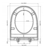 DESKA SEDESOWA DO CERSANIT YASMINE WOLNO OPADAJĄCA DUROPLASTOWA ANTYBAKTERYJNA - obrazek 3