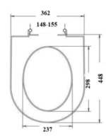 CERSANIT TRENTO DESKA SEDESOWA WOLNO OPADAJĄCA MKW DUROPLASTOWA ANTYBAKTERYJNA - obrazek 3